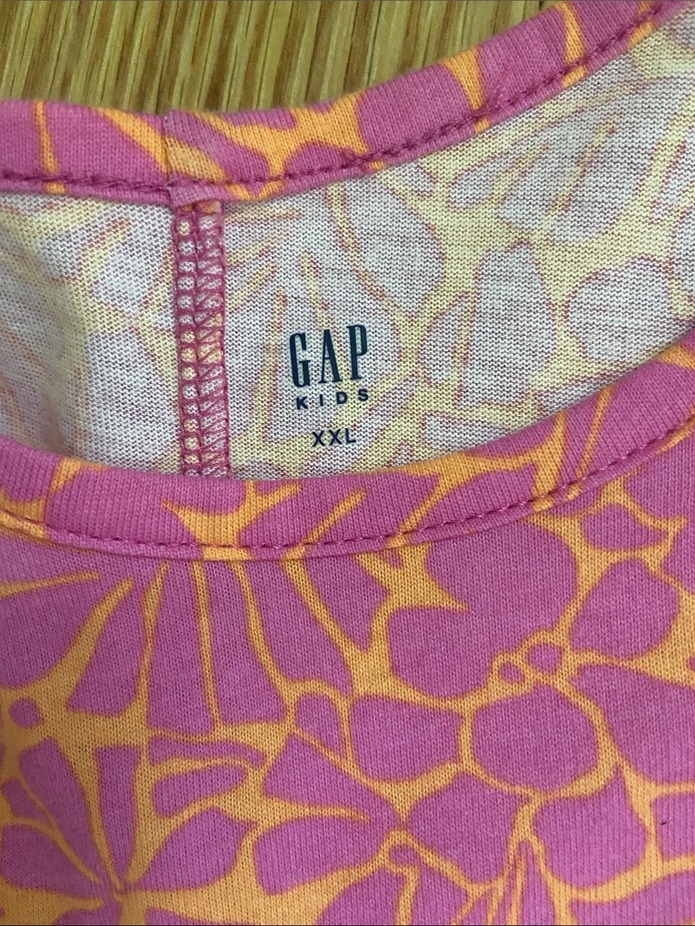 Gap Kids Pink & Orange Floral A-line Tank Dress; Size XXL
